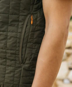 Online Finisterre Men's Firecrest Insulated Vest Olive
