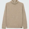 Cheap Finisterre Men's Fishermans Roll Neck Knit Sweater Oatmeal