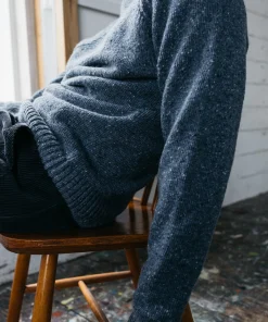 Sale Finisterre Men's Furlong Roll Neck Sweater Indigo