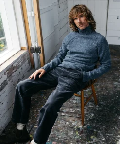 Sale Finisterre Men's Furlong Roll Neck Sweater Indigo