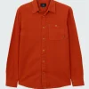 Hot Finisterre Men's Gylly Shirt DarkRosewood