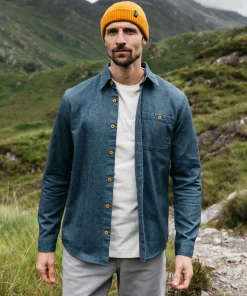 Shop Finisterre Men's Gylly Shirt OceanDobby