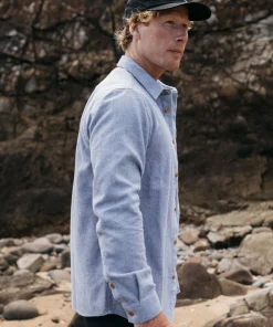 Fashion Finisterre Men's Gylly Shirt IndigoDobby