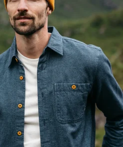 Shop Finisterre Men's Gylly Shirt OceanDobby