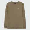 Clearance Finisterre Men's Harlyn Logo Long Sleeve T-Shirt WillowGreen