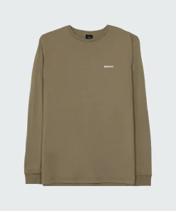 Clearance Finisterre Men's Harlyn Logo Long Sleeve T-Shirt WillowGreen