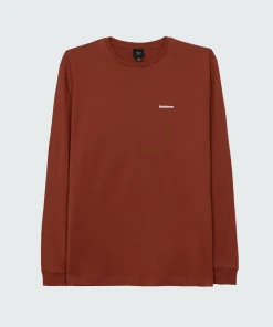 Sale Finisterre Men's Harlyn Logo Long Sleeve T-Shirt DarkRosewood
