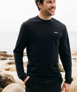 Hot Finisterre Men's Harlyn Logo Long Sleeve T-Shirt Black