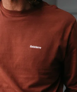 Sale Finisterre Men's Harlyn Logo Long Sleeve T-Shirt DarkRosewood
