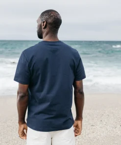 Hot Finisterre Men's Harlyn Logo T-Shirt Navy