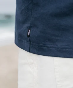 Hot Finisterre Men's Harlyn Logo T-Shirt Navy