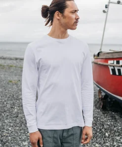 Discount Finisterre Men's Harlyn Long Sleeve T-Shirt White