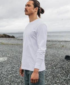 Discount Finisterre Men's Harlyn Long Sleeve T-Shirt White