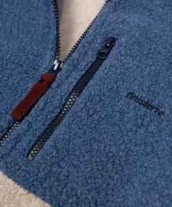 Discount Finisterre Men's Hegen 1/4 Zip Wool Fleece CoastalFjord/Oatmeal