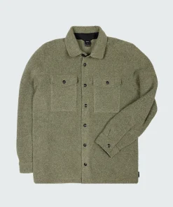 Store Finisterre Men's Hegen Fleece Shirt WillowGreen