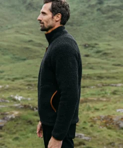 Sale Finisterre Men's Hegen Full Zip Fleece RavenBlack