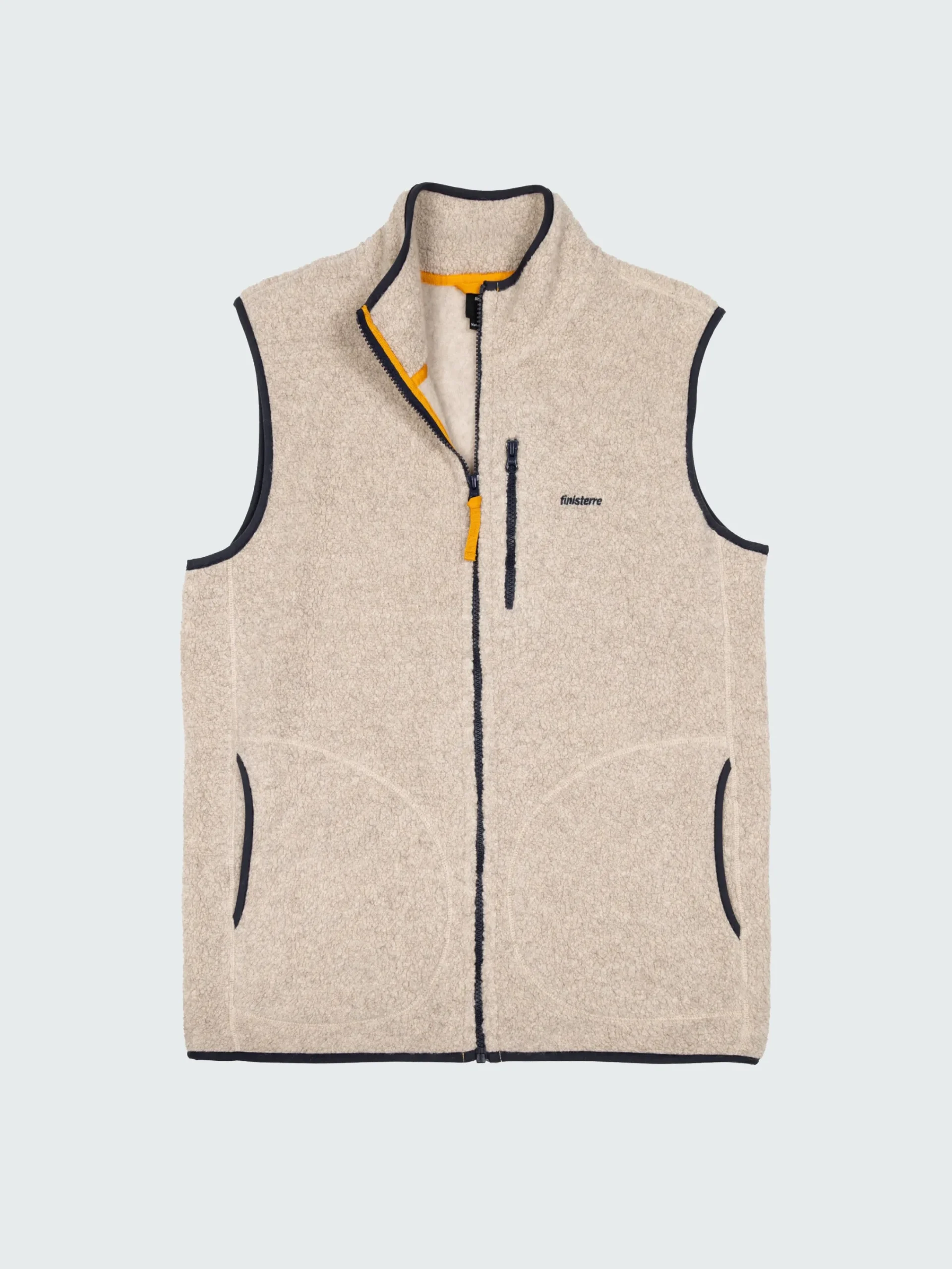 Clearance Finisterre Men's Hegen Wool Fleece Vest Oatmeal