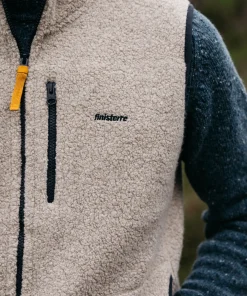 Clearance Finisterre Men's Hegen Wool Fleece Vest Oatmeal