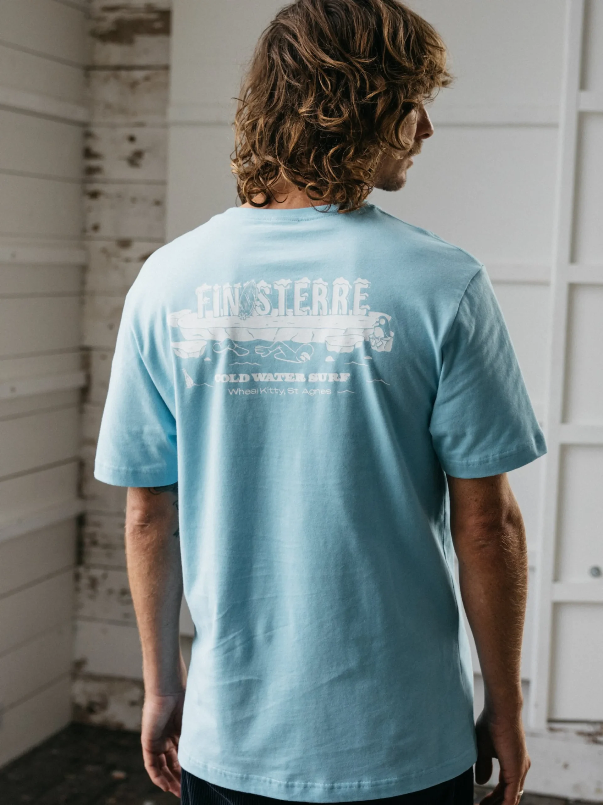 Cheap Finisterre Men's Ice Cold T-Shirt GlacierBlue