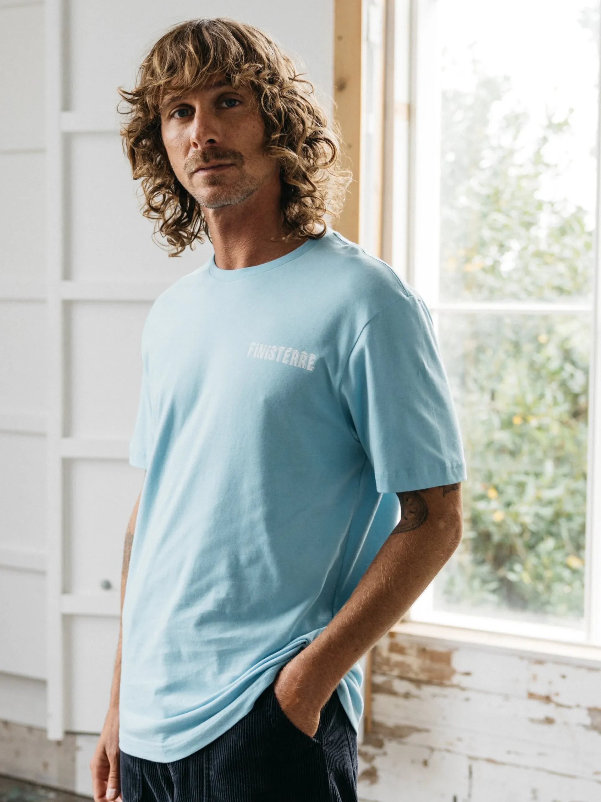 Cheap Finisterre Men's Ice Cold T-Shirt GlacierBlue