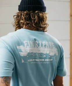 Cheap Finisterre Men's Ice Cold T-Shirt GlacierBlue