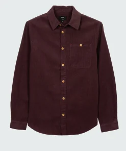 Cheap Finisterre Men's Jetty Cord Shirt BlackCherry