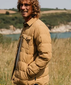 Best Finisterre Men's Lapwing Shirt Wheat