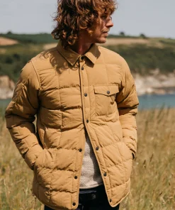 Best Finisterre Men's Lapwing Shirt Wheat