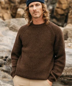 Store Finisterre Men's Mora Knit Sweater Timber