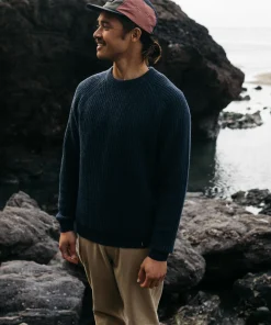 Online Finisterre Men's Mora Knit Sweater Navy
