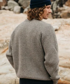 Outlet Finisterre Men's Mora Knit Sweater WildSage