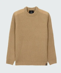 Best Sale Finisterre Men's Needus Patched Crew Knit Sweater Flint