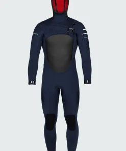 Hot Finisterre Men's Nieuwland 5.5/4.5mm Yulex® Chest Zip Hooded Wetsuit Ink