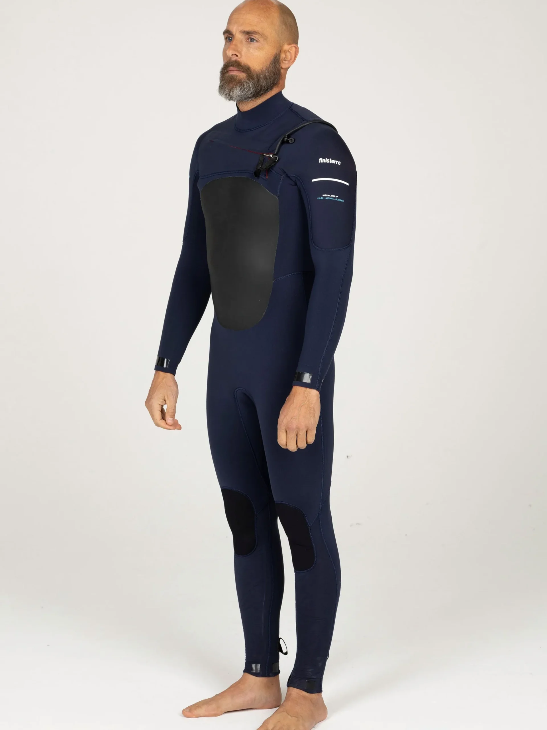 Best Finisterre Men's Nieuwland 4.5/3.5mm Yulex® Chest Zip Wetsuit Ink