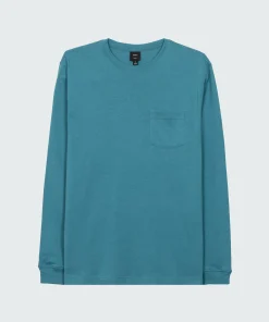 Cheap Finisterre Men's Orca Recycled Pocket Long Sleeve T-Shirt OceanStorm