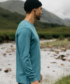 Cheap Finisterre Men's Orca Recycled Pocket Long Sleeve T-Shirt OceanStorm