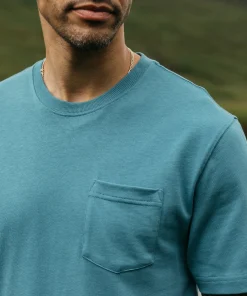 Hot Finisterre Men's Orca Recycled Pocket T-Shirt OceanStorm