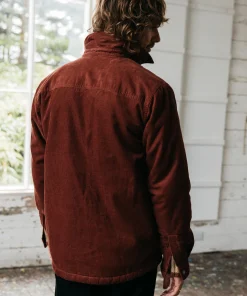 Discount Finisterre Men's Rigger Fleece Lined Jacket DarkRosewood