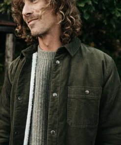 Best Sale Finisterre Men's Rigger Fleece Lined Jacket Olive