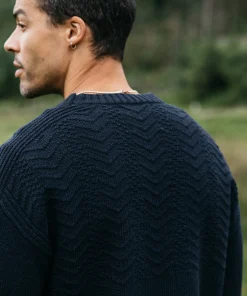 Online Finisterre Men's RNLI Polperro Sweater Navy