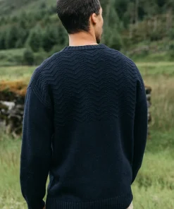 Online Finisterre Men's RNLI Polperro Sweater Navy