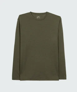 Hot Finisterre Men's Seeker Merino Long Sleeve T-Shirt Olive
