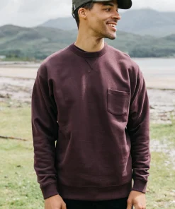 New Finisterre Men's Serpentine Sweatshirt BlackCherry