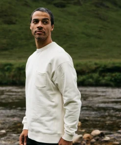 Clearance Finisterre Men's Serpentine Sweatshirt Ecru