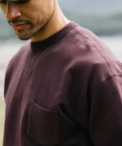 New Finisterre Men's Serpentine Sweatshirt BlackCherry