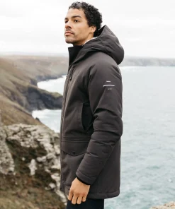 Outlet Finisterre Men's Vellus Parka Jacket Raven