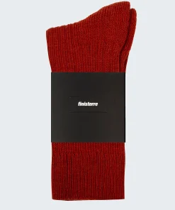 Best Finisterre Ribbed Sock BrickRed
