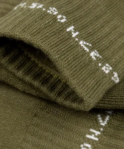 Outlet Finisterre Rossby Ankle Sports Sock Olive/Ecru