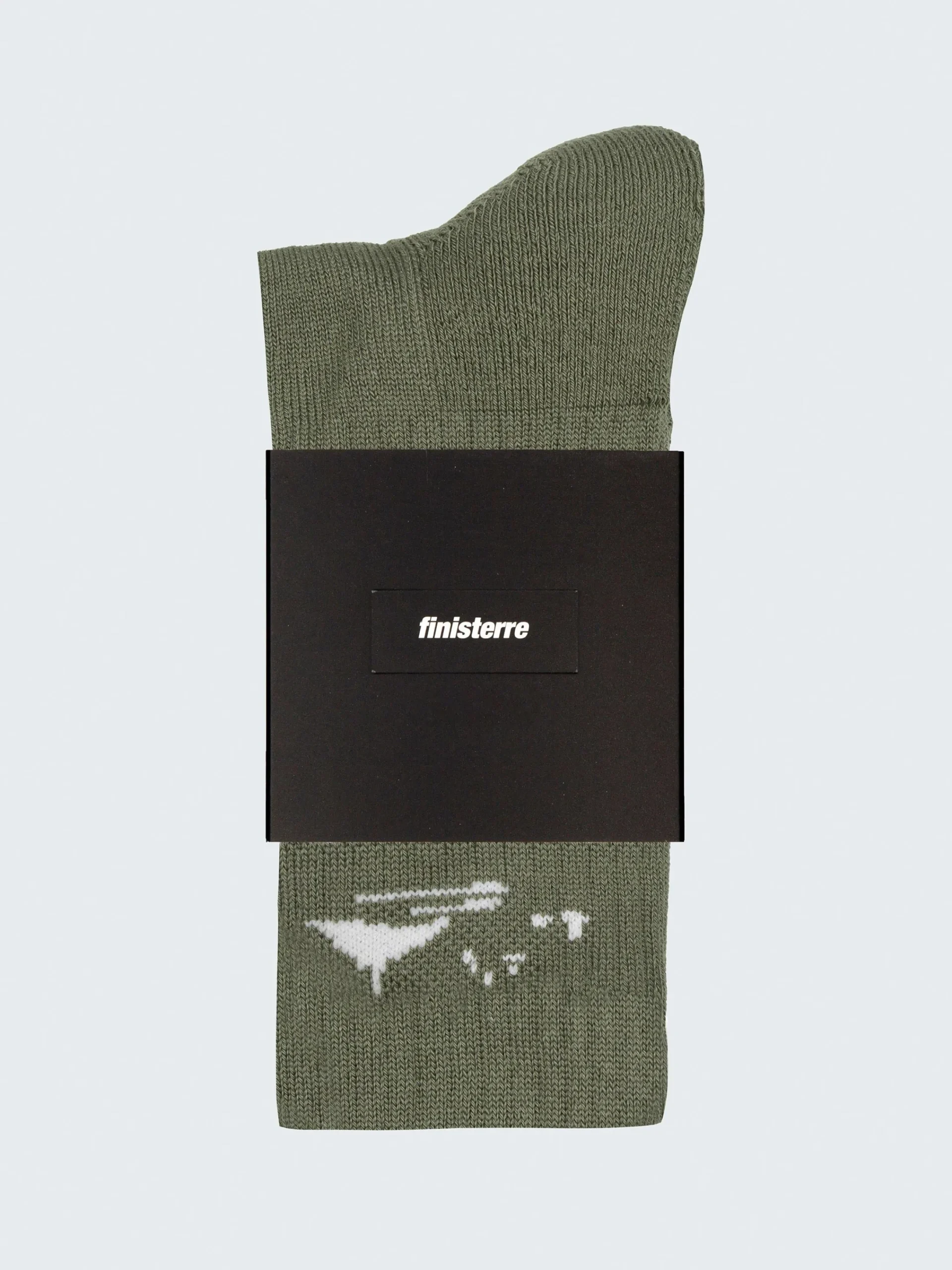 Cheap Finisterre Rossby Sports Sock PendantOlive/Ecru