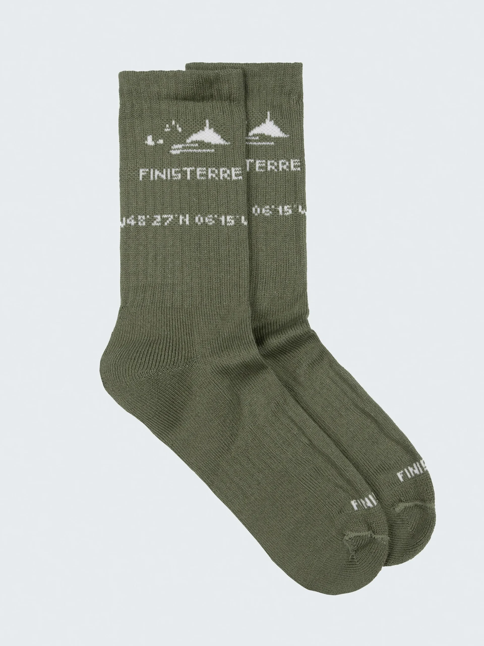 Cheap Finisterre Rossby Sports Sock PendantOlive/Ecru